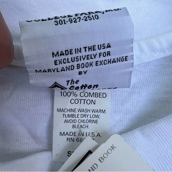 Vintage 90s Maryland Terrapins BE AFRAID Long Sleeve Tshirt Size Small NOS - Picture 6 of 8